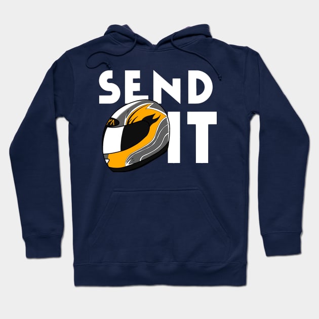 Send It Helmet Dark Hoodie by ShabtiFoxx